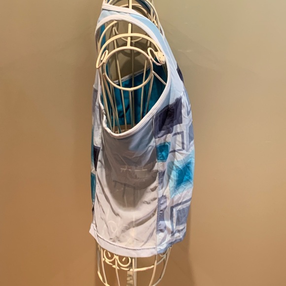 NIKE Dri-Fit Blue & White Active Tank - Size Large - Picture 4 of 6